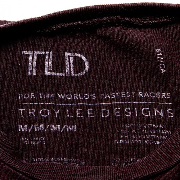 Troy Lee Designs Shirt Boys Medium Short Sleeve Speed Equipment Crew Neck Black - Picture 3 of 3